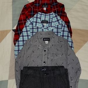 Bundle of Boys button down shirts plus dress pants